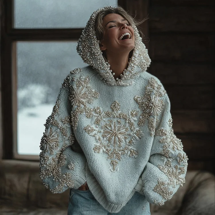 Women's Halloween Snowflake Warm Sweater