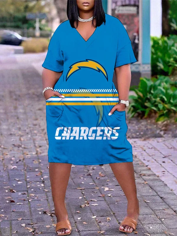 Los Angeles Chargers
Limited Edition V-neck Casual Pocket Dress