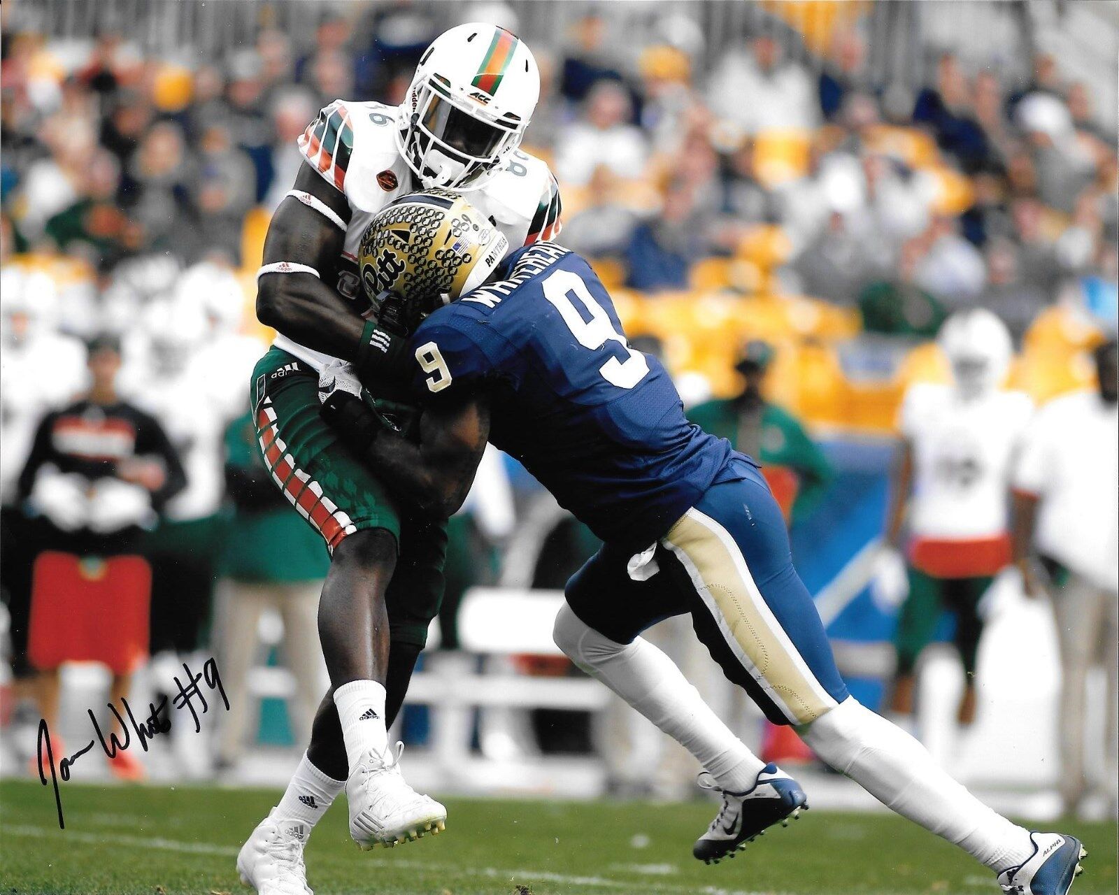 JORDAN WHITEHEAD HAND SIGNED PITT PANTHERS 8X10 Photo Poster painting W/COA