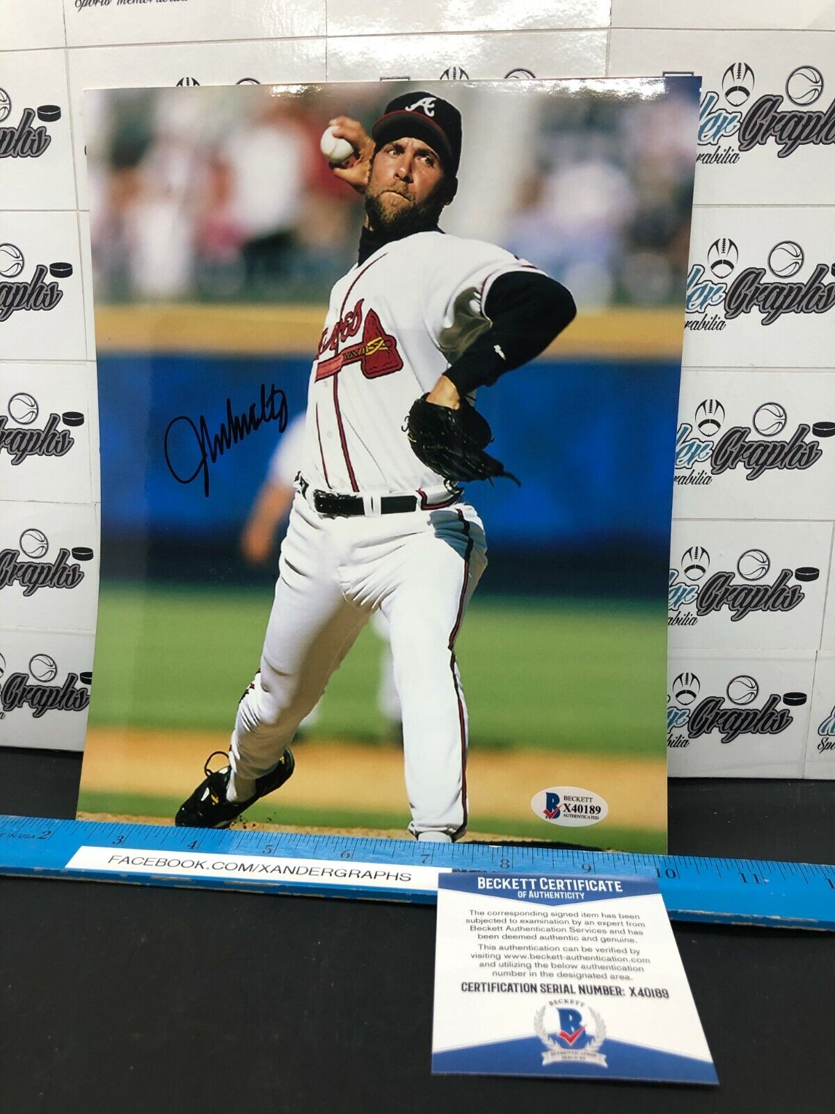 Pick (1) JOHN SMOLTZ BASEBALL SIGNED AUTOGRAPHED 8X10 Photo Poster paintingGRAPH-BECKETT BAS COA