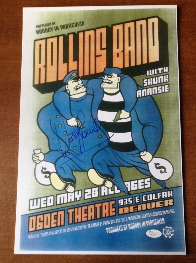 Henry Rollins REAL hand SIGNED SHOW POSTER w/ JSA COA Autographed