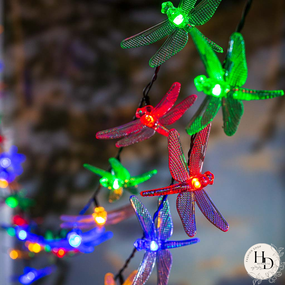 Color-Changing Solar Dragonfly String Lights