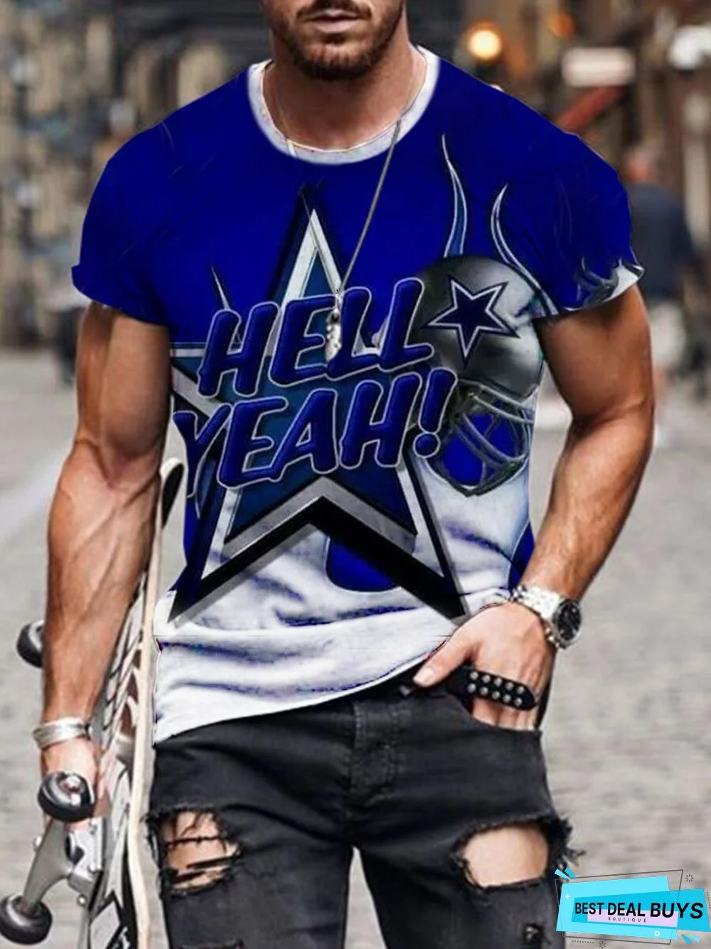 Slim Fit Letter Youth Collarless Hoodie Men's Casual Summer Daily Print Machine Wash T-Shirt