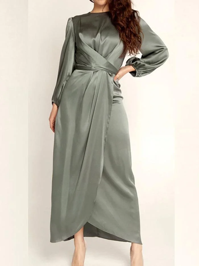 Elegant Tunic Satin Dress