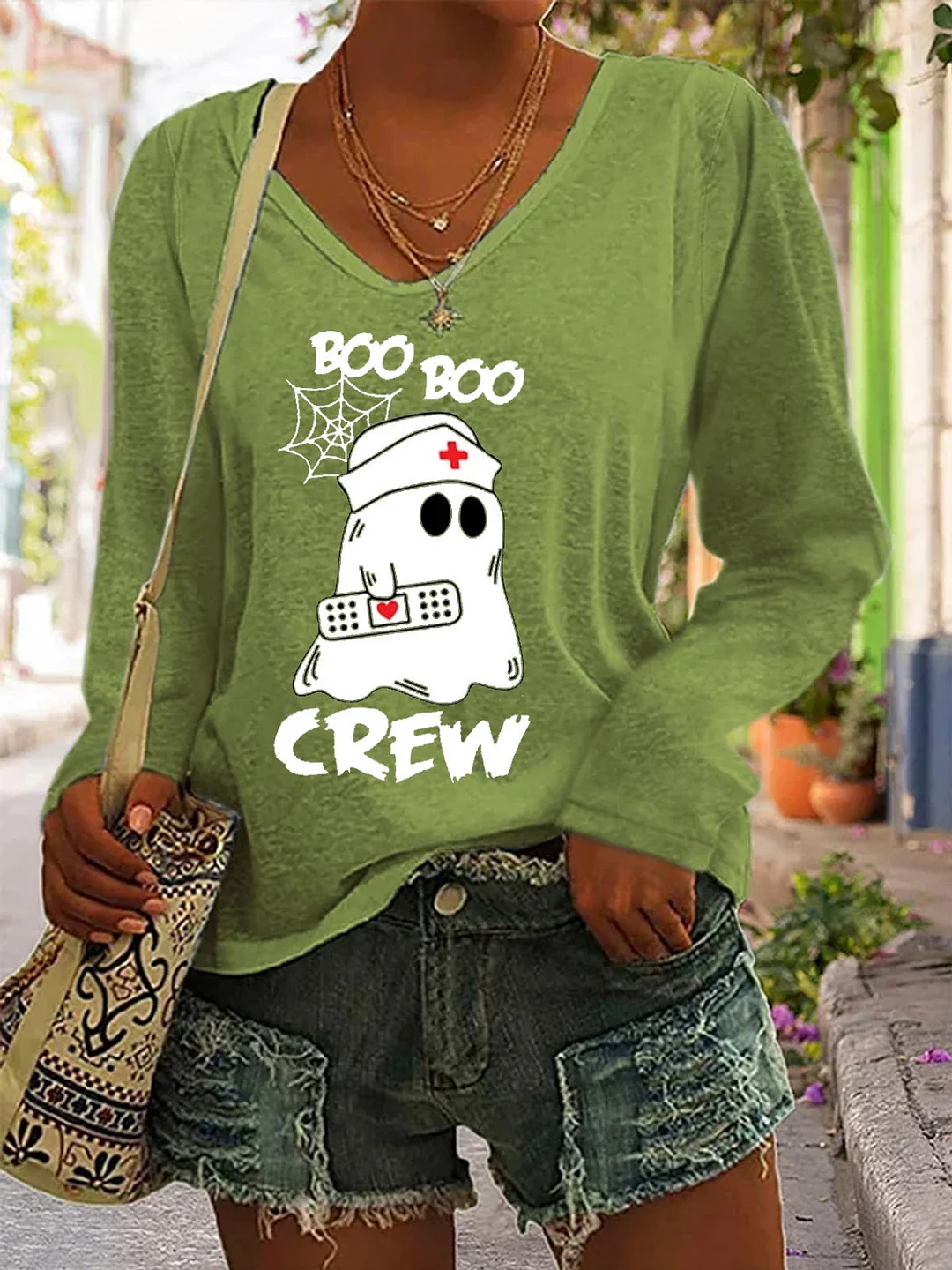 Halloween Boo Long Sleeve Shirt