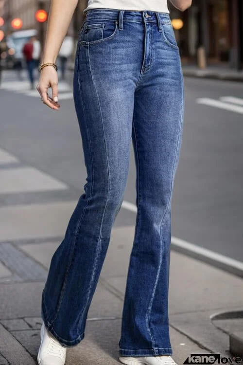 Plus Size High Waist Flare Jeans