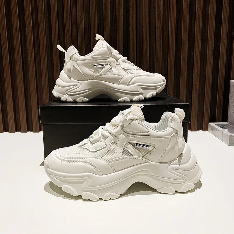 Women Platform Chunky Sneakers Designers Fashion Brand Casual Shoes Woman Tennis Basket Female Summer Vulcanized Shoes 2022