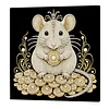 DIY Pearl Painting Mouse for Home Wall Decor with Frame(30x30cm)