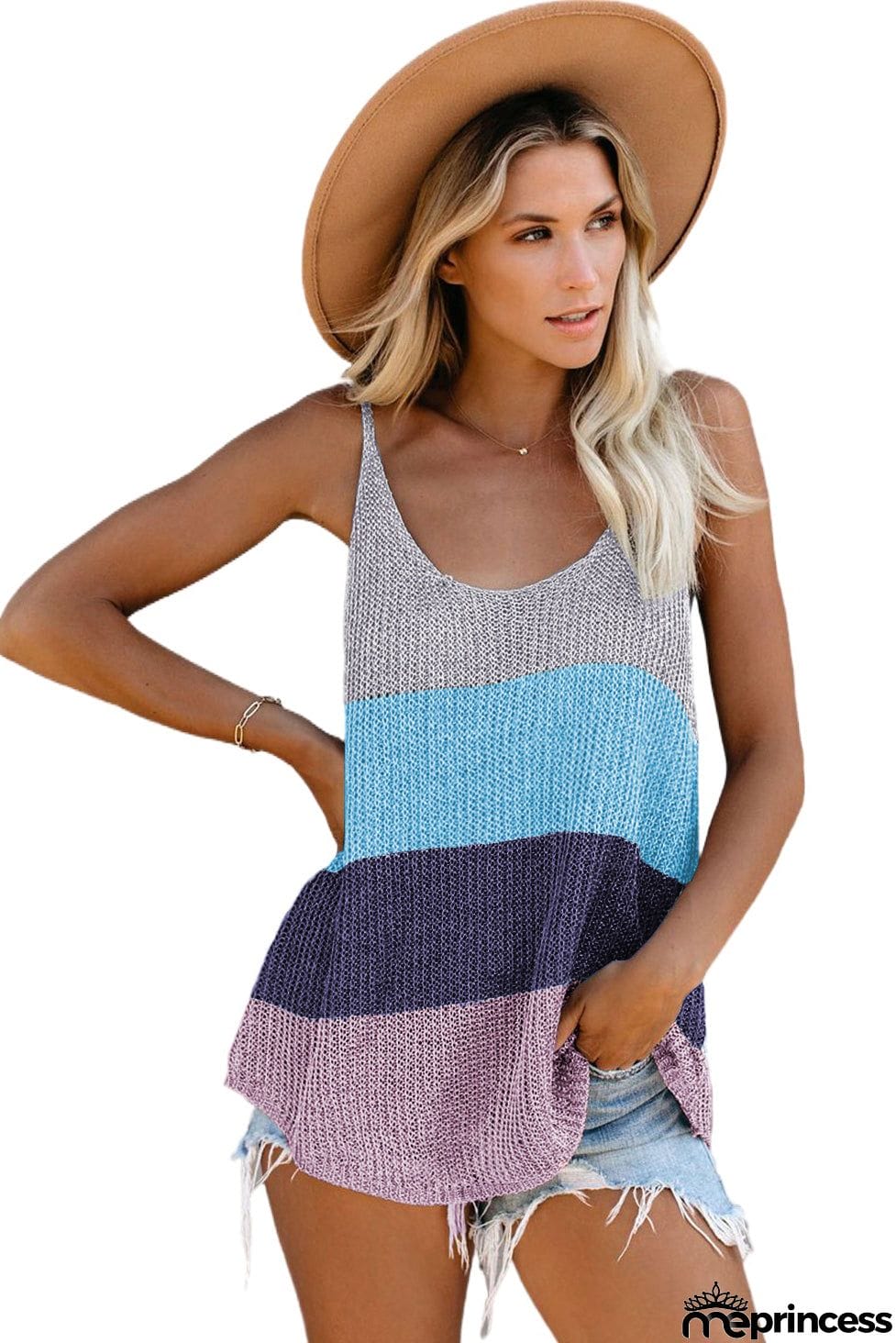 Multicolor Knitted Cami Tank Top