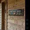 Love You Bye Vintage Floral Wall Plaque Street Sign for Home/Living Room/Bedroom