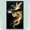 Golden Lady Full 11CT DIY Stamped Needlework Embroidery Kit 11.81x19.68inch Embroidery Needlepoint Starter Kits Cross Stitch Art and Crafts Kits for Beginners Adults Home Decor