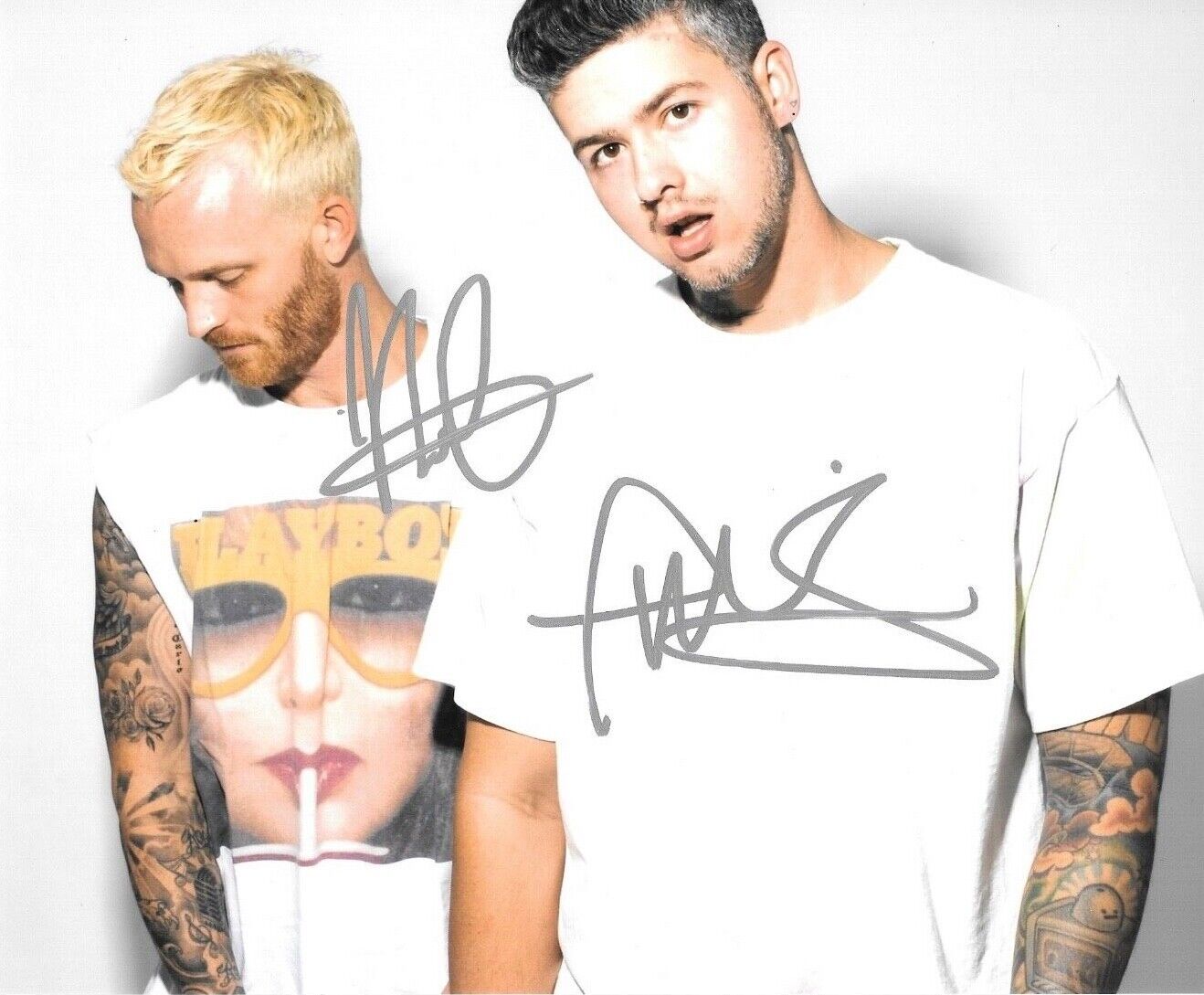 * GIRLFRIENDS BAND * signed 8x10 Photo Poster painting * TRAVIS MILLS & NICK GROSS * 3