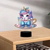 (US Local)Unicorn Diamond Painting Night Light Diamond Art Lamp Home Decoration Craft Kit