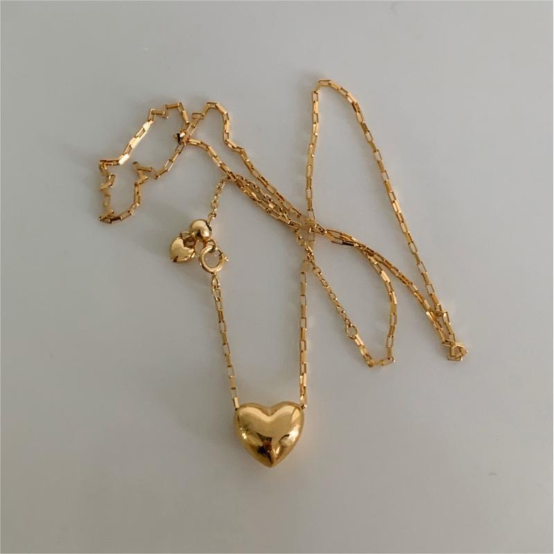 925 Sterling Silver Korean Tulip Geometric Silver Electroplating Necklaces