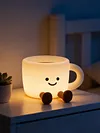 Coffee Cup Night Light Rechargeable 7 Color Changing Dimmable Warm Light with Timer Touch Control Bedside Lamp for Nursery Bedroom Gift