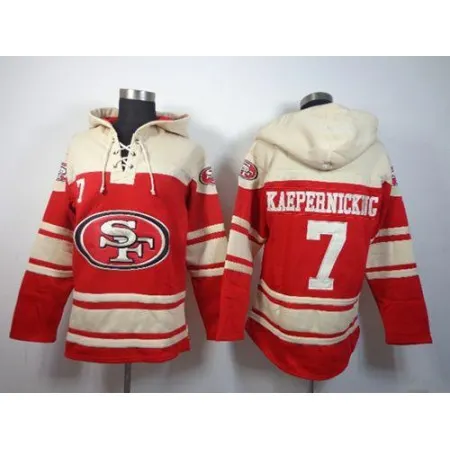 49ers #7 Colin Kaepernick Red Sawyer Hoodie Sweatshirt NFL Hoodie