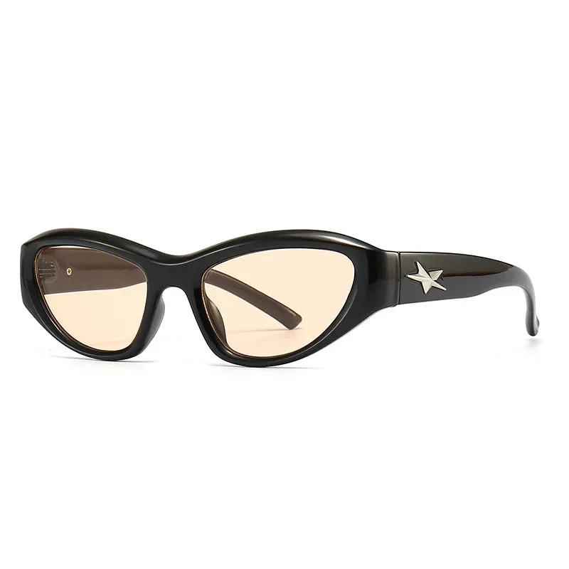 Brownm Star Wrap Around Sunglasses