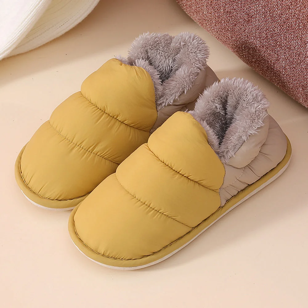 Smiledeer Men's and women's winter cute waterproof cotton household slippers