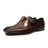 Fashion Black Dress Shoes For Men Side Buckle