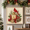 Winter Glow Cardinal DIY 14CT 2 Strands Stamped Cross Stitch Kit for Adults tapestrymarket