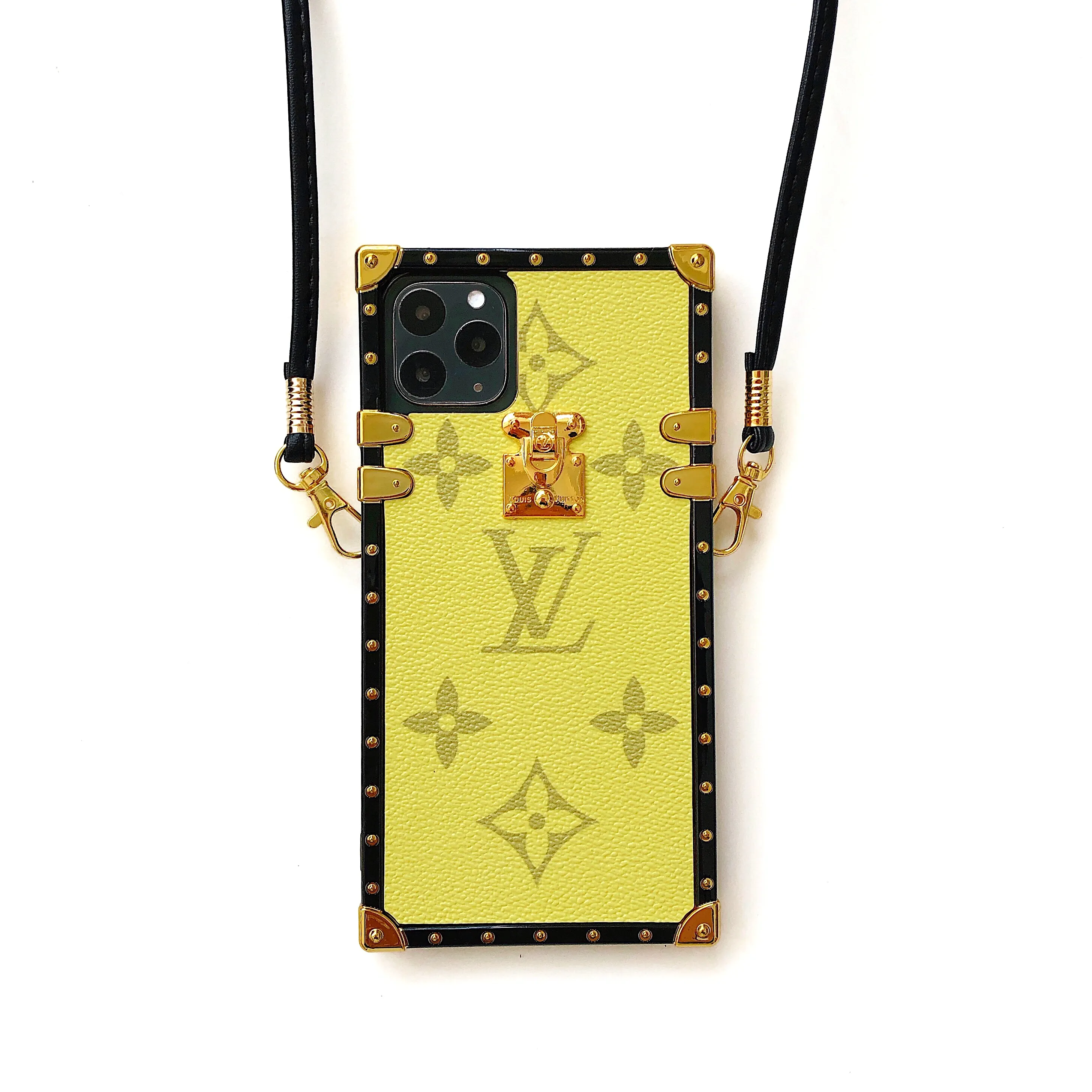 Classic LV Monogram Canvas Leather iPhone Crossbody Case Samsung Galaxy Cover
