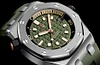 Green Rubber Strap 904L Steel - Automatic - 42mm