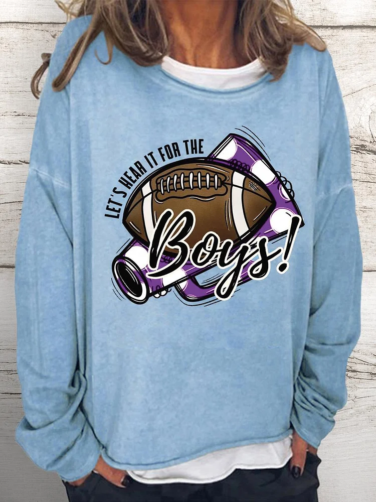 Let's Hear It for the Boys Women Loose Sweatshirt-Annaletters