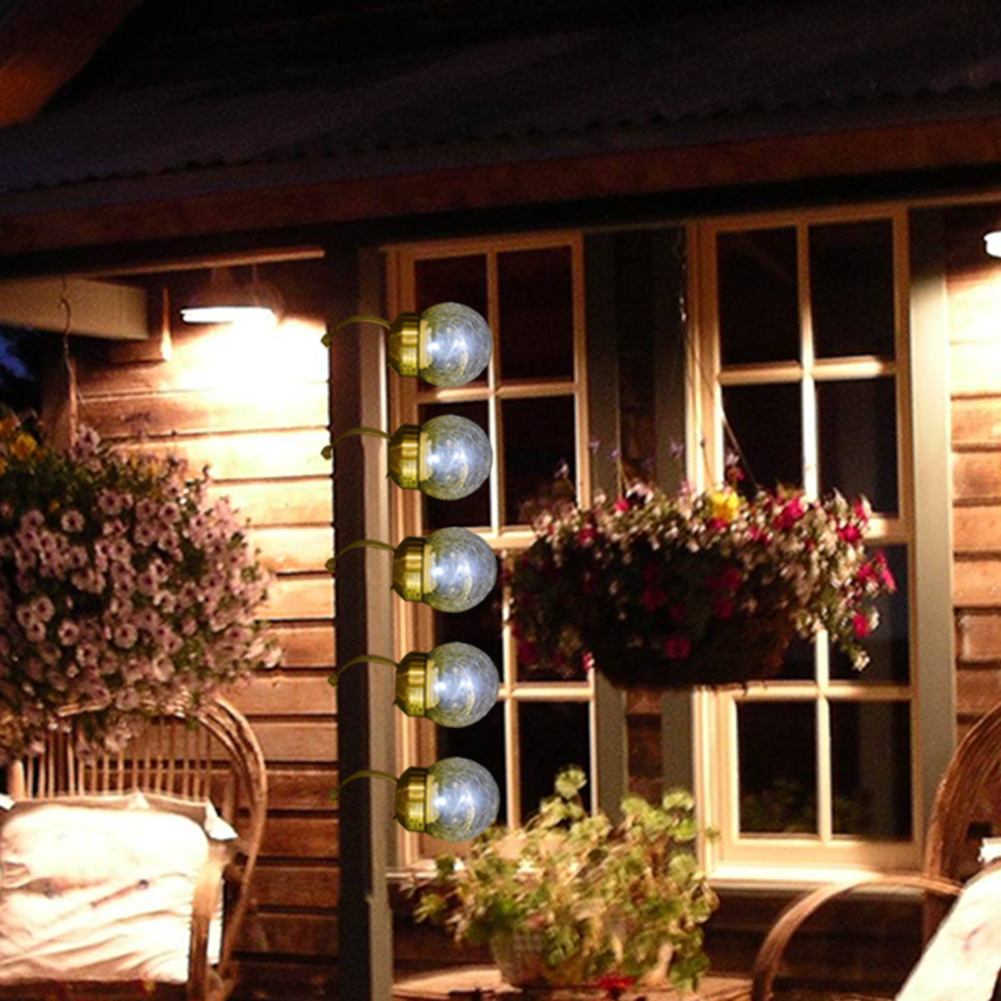 

2pcs LED Solar Glass Ball Plug Lamp Outdoor Column Light Garden Fence Decor, 501 Original