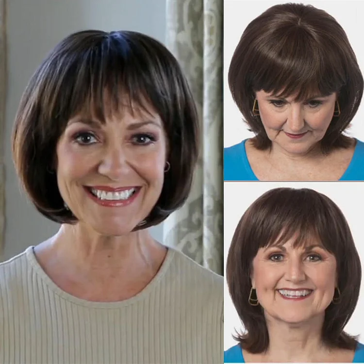 Christmas sale-Bangs Hairstyle For Thin Hair Hair toppers with Bangs