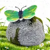 Solar Butterfly Garden Statue Waterproof Imitation Stone Landscape Light for Outdoor Yard Patio Decor for Women Mom Grandma