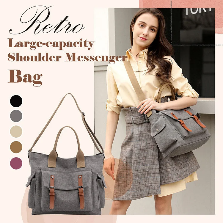 Retro Large-capacity Shoulder Messenger Bag（50% OFF）