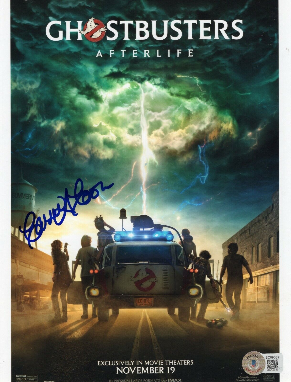 Carrie Coon Signed Ghostbusters Afterlife 8x10 Photo Poster painting w/Beckett COA BC89039