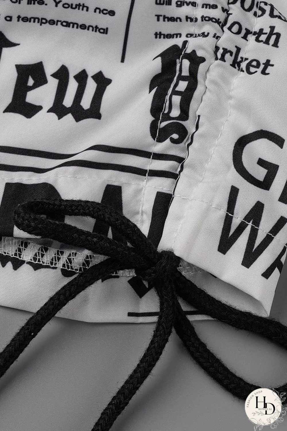 Black White Fashion Casual Print Basic Regular High Waist Conventional Full Print Bottoms