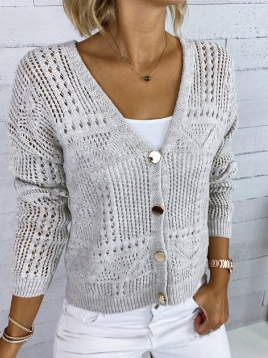 Women's Casual Solid Long Sleeve Cardigans