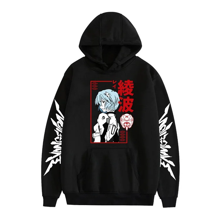 Neon Genesis Evangelion Ayanami Rei Hoodie Pullover weebmemes