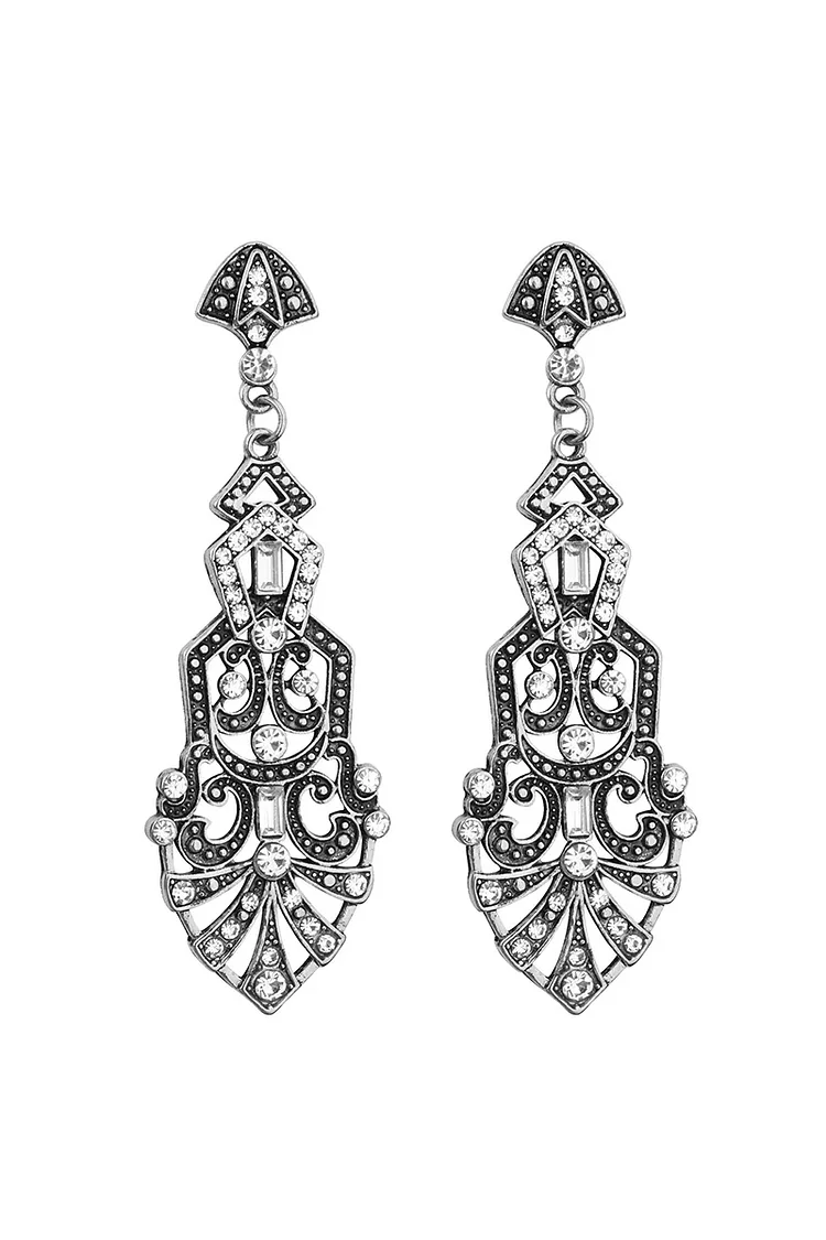 Medieval Retro Party Rhinestone Pearl Wedding Earrings