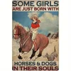 A Girl Riding A Horse - Vintage Metal Signs(8*12Inch) - Cowboy