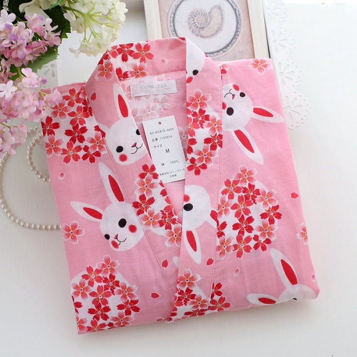 Pink/Navy Sakura Rabbit Two Pieces Homewear SP167292