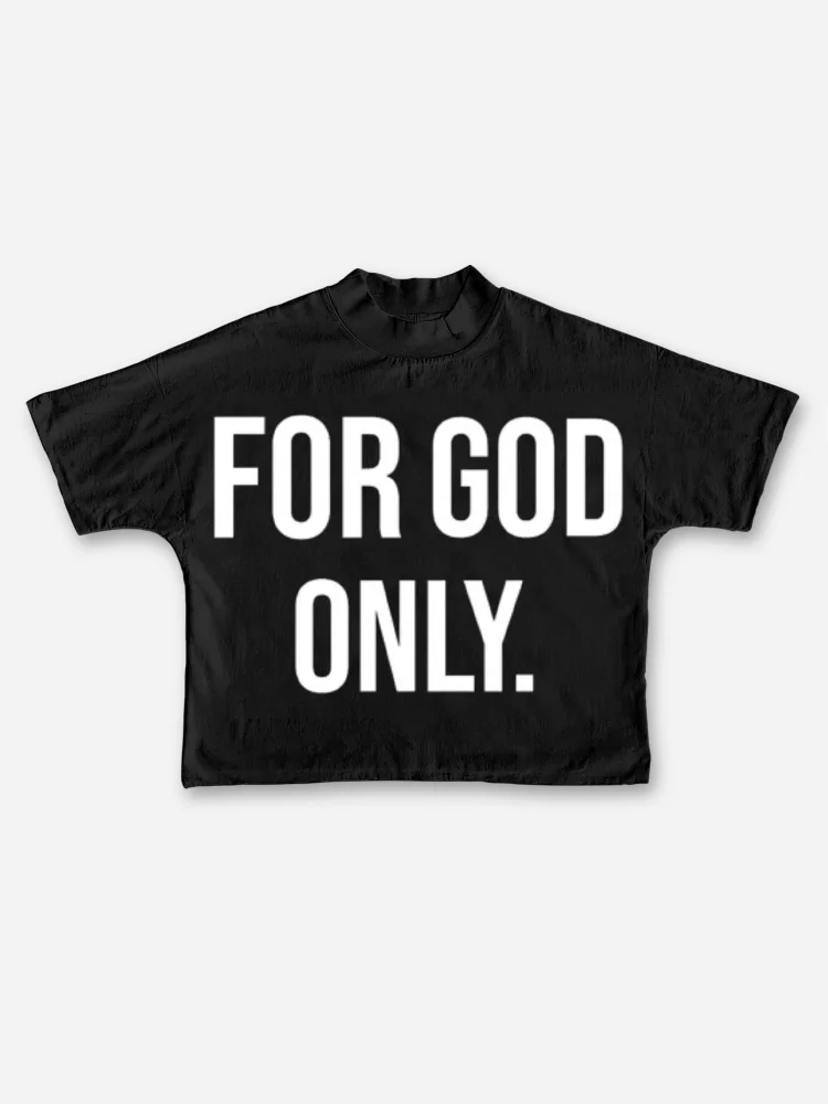 For God Only Faith Graphics Cropped T-shirt