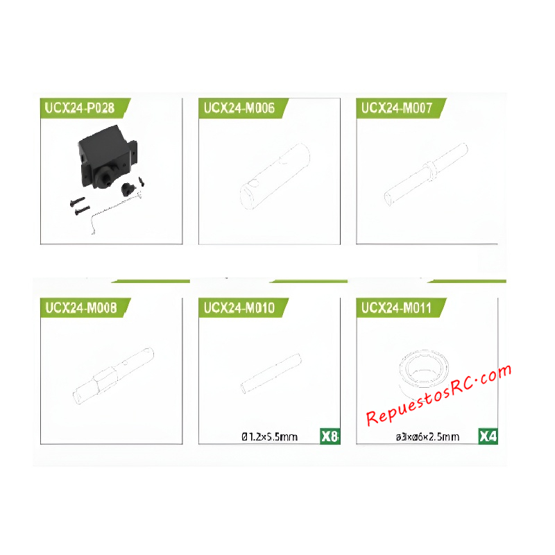 UDIRC UCX2401 Piezas de Mejora para Coches RC Caja de Cambios Central