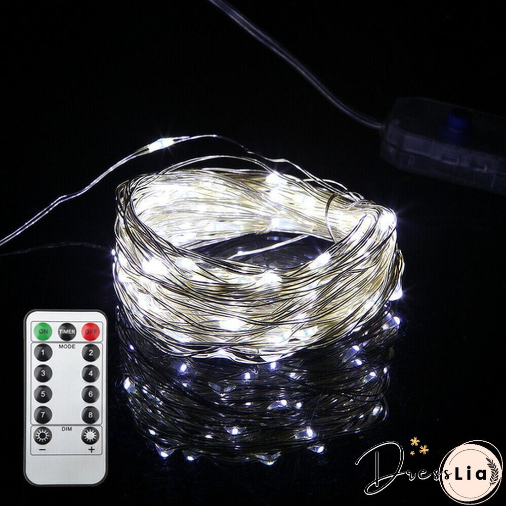 Usb Plug In 50/100/200 Led Micro Copper Wire String Lights Party Fairy Lamp Xmas