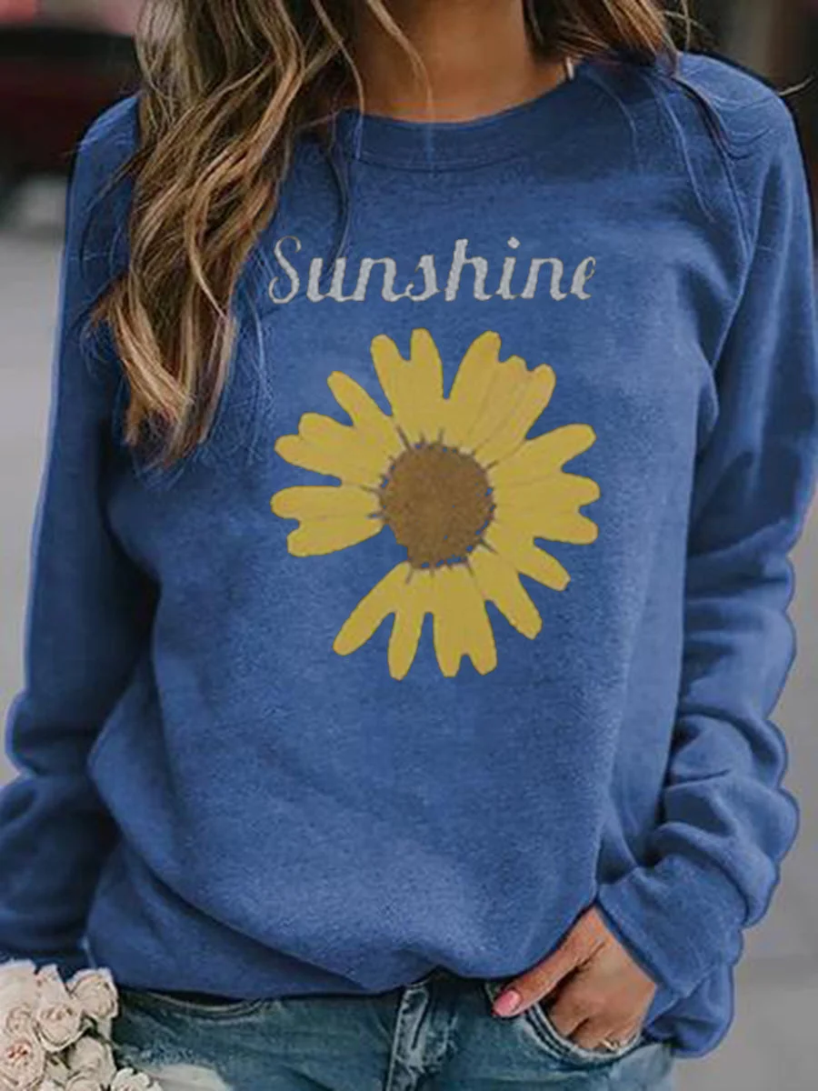 Sunflower sunshine  Printed Sweatshirt