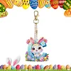 (US Only)PET Double Sided Special Shaped Easter Alphabet DIY Diamond Painting Keychain