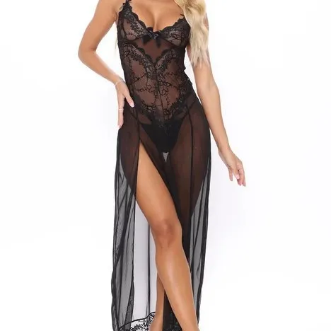 Churchf New Love Black Home Clothes Two-Piece Set Of Fashion And Comfortable Lace Lace Pajamas Set
