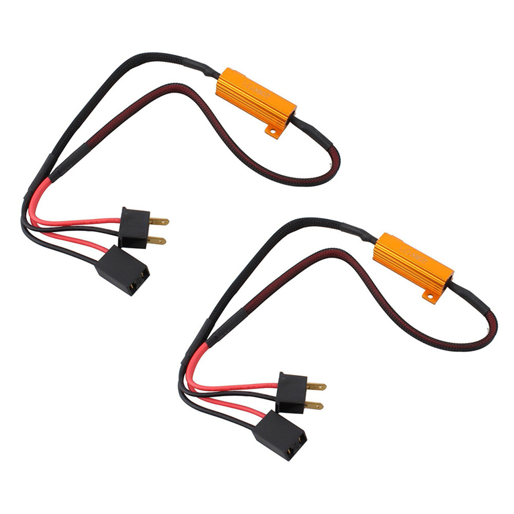 

2pcs H7 LED Resistor Kit HID Relay Harness Adapter Error Decoder 12-24V DC, 501 Original