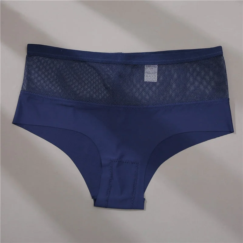 FINETOO Sports Fitness Stretch Seamless Panties Sexy Hollow Out Women's Thong Underwear Temptation Mesh Femme Brief Sex Lingerie