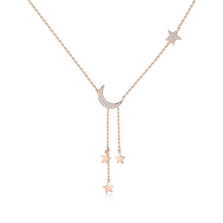 For Friend - Always Better Together Moon and Stars Necklace
