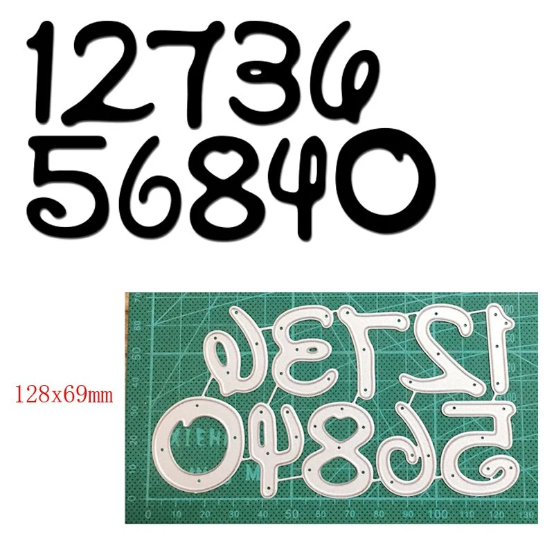 Craft Metal Cutting Dies Cut Die Mold Alphabets Letter Number Decoration Scrapbooking Dies Knife Mould Blade Punch Stencils Dies