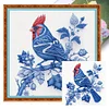 Blue And White Porcelain-Cardinal-14CT Stamped Cross Stitch 40*40cm/15.75*15.75in tapestrymarket
