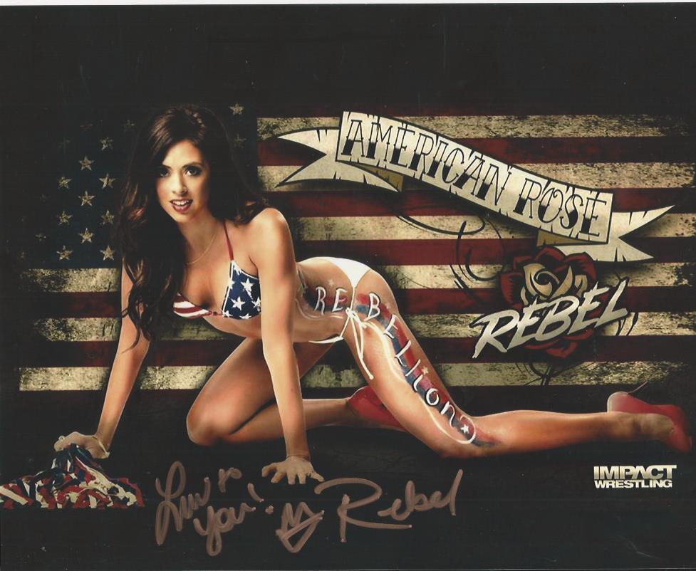 Rebel - Wrestling star signed Photo Poster painting